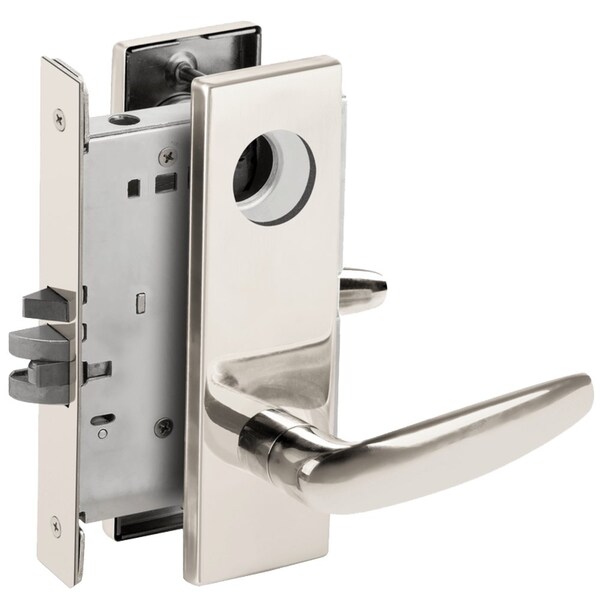 Schlage Grade 1 Storeroom Mortise Lock, Less Cylinder, 07 Lever, N Escutcheon, Bright Chrome Finish L9080L 07N 625 - main